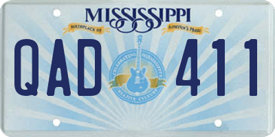 MS license plate QAD411
