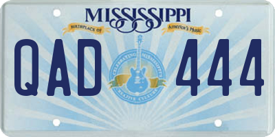 MS license plate QAD444
