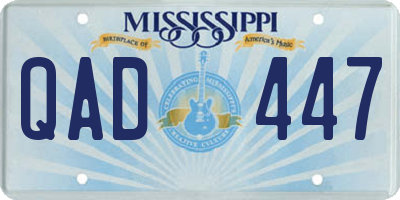 MS license plate QAD447