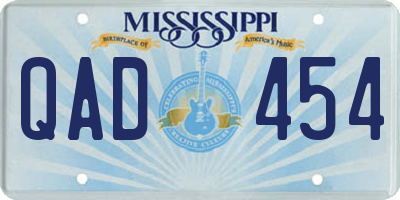 MS license plate QAD454