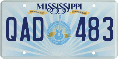 MS license plate QAD483