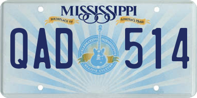 MS license plate QAD514