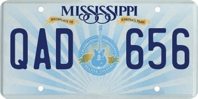 MS license plate QAD656