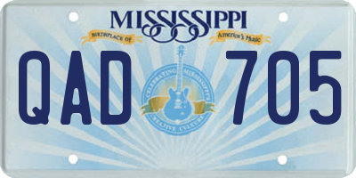 MS license plate QAD705