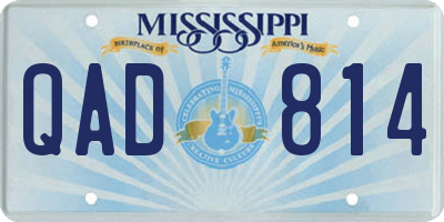 MS license plate QAD814