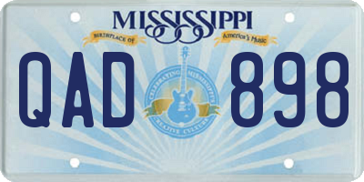 MS license plate QAD898