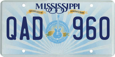MS license plate QAD960