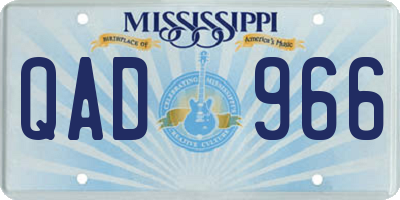 MS license plate QAD966