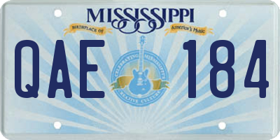 MS license plate QAE184