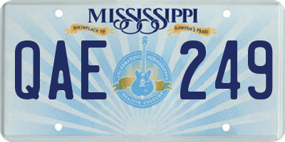 MS license plate QAE249
