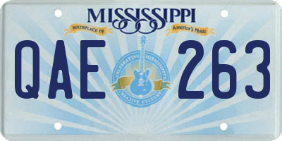 MS license plate QAE263