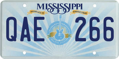 MS license plate QAE266