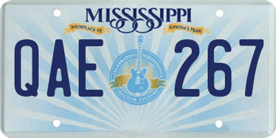 MS license plate QAE267