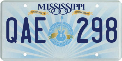 MS license plate QAE298