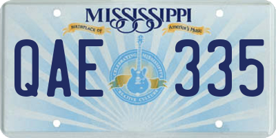 MS license plate QAE335