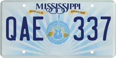 MS license plate QAE337