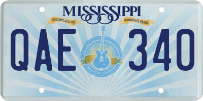 MS license plate QAE340