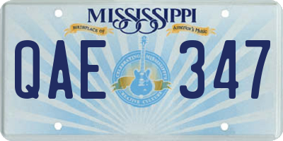 MS license plate QAE347