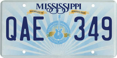 MS license plate QAE349