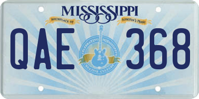 MS license plate QAE368