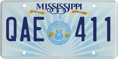 MS license plate QAE411