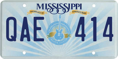 MS license plate QAE414