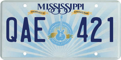 MS license plate QAE421