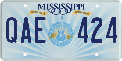 MS license plate QAE424