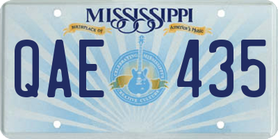MS license plate QAE435