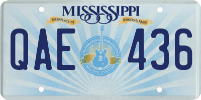 MS license plate QAE436