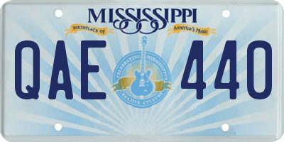 MS license plate QAE440