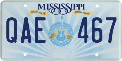 MS license plate QAE467