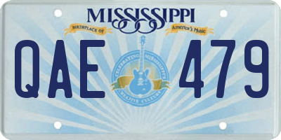 MS license plate QAE479