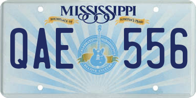 MS license plate QAE556