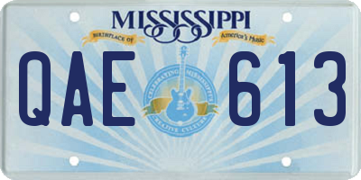 MS license plate QAE613