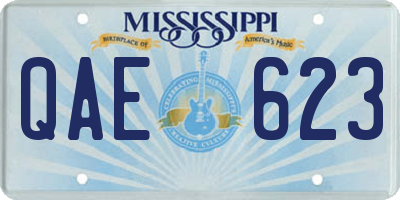 MS license plate QAE623