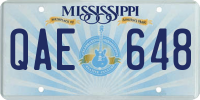 MS license plate QAE648