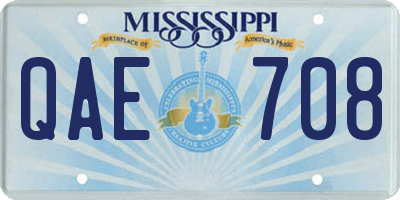 MS license plate QAE708
