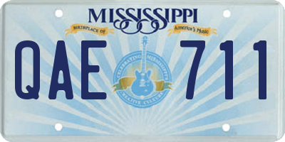 MS license plate QAE711