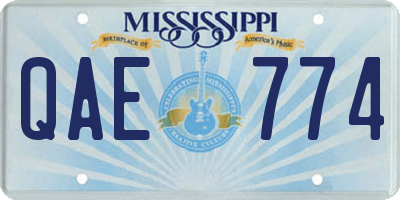 MS license plate QAE774