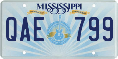 MS license plate QAE799