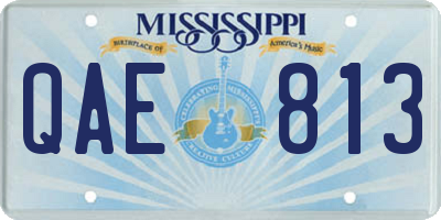 MS license plate QAE813