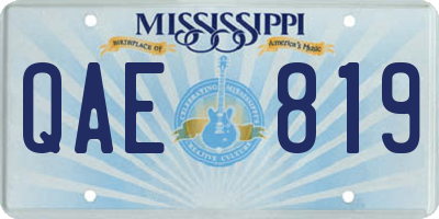 MS license plate QAE819