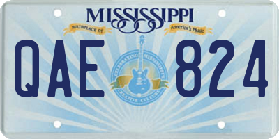 MS license plate QAE824