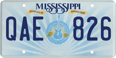 MS license plate QAE826