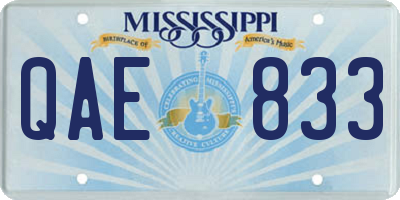 MS license plate QAE833