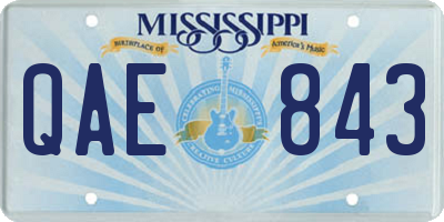 MS license plate QAE843