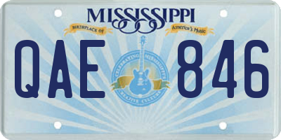 MS license plate QAE846