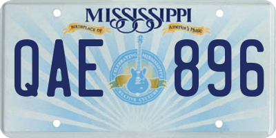 MS license plate QAE896
