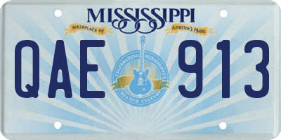 MS license plate QAE913